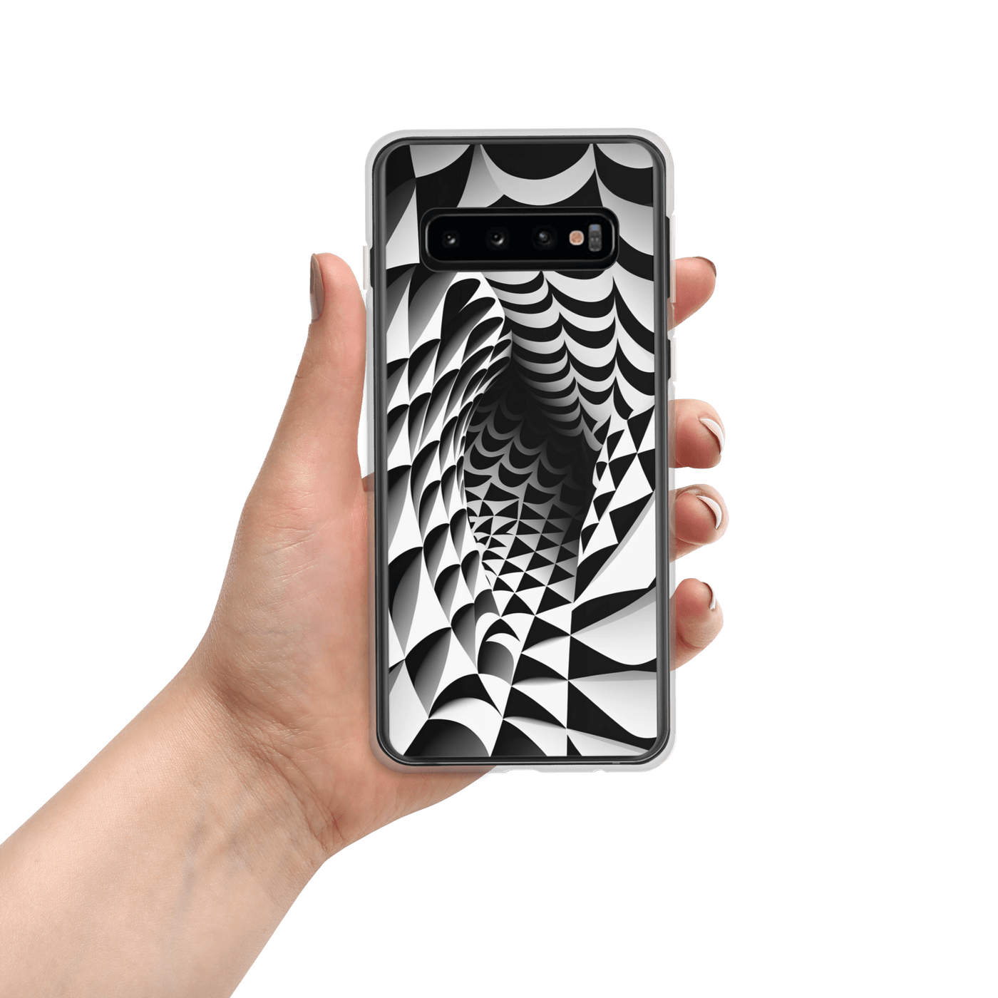 Clear Mobile Case for Samsung® | Black'n White Abstract Shapes 5