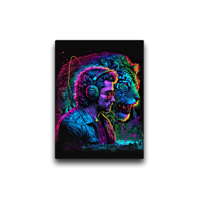 Thick Canvas | Neon Light Gamer & Lion