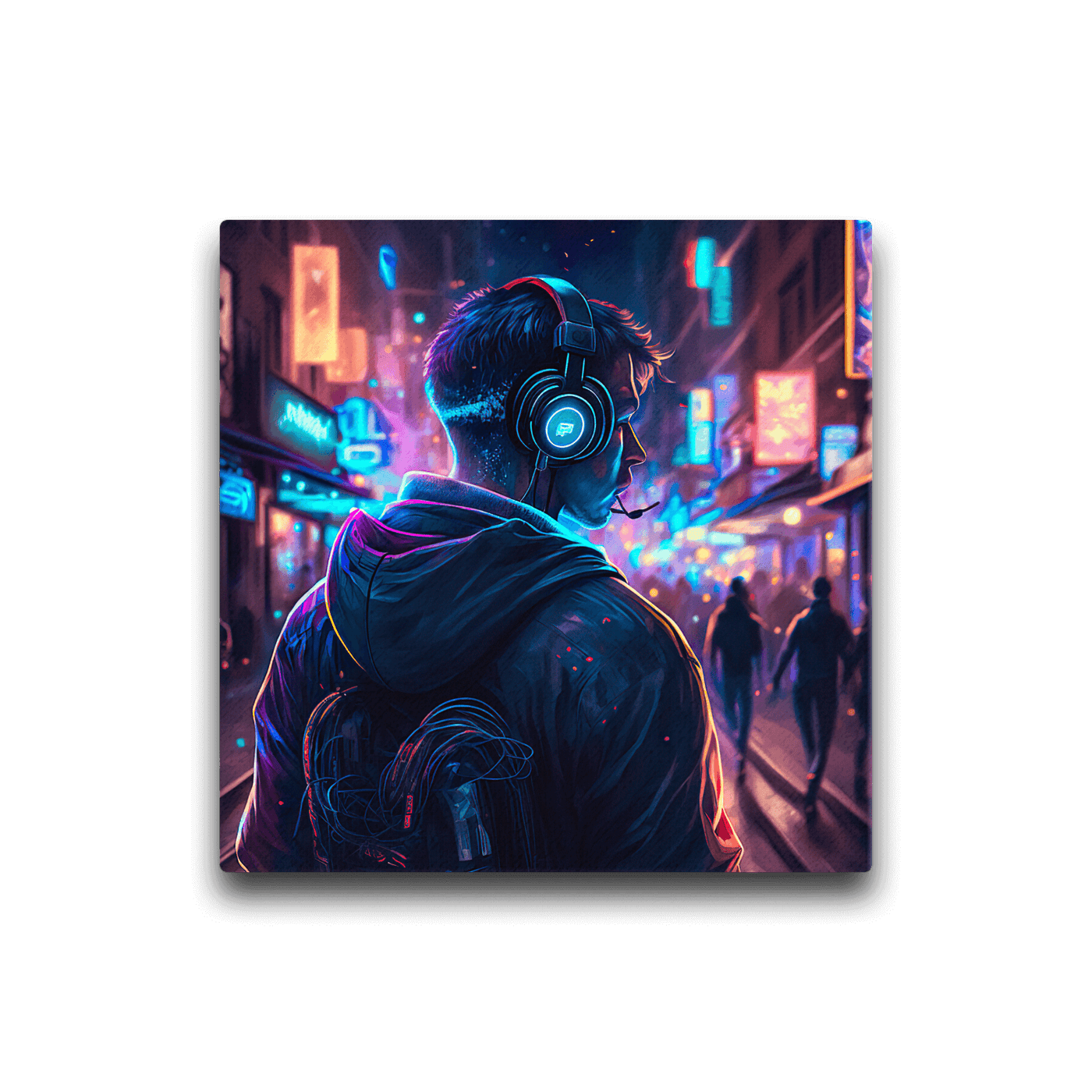 Thick Canvas | Streamer on Shiny Neon Downtown