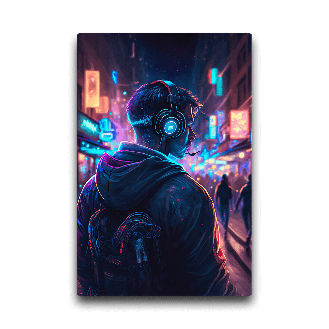 Thick Canvas | Streamer on Shiny Neon Downtown
