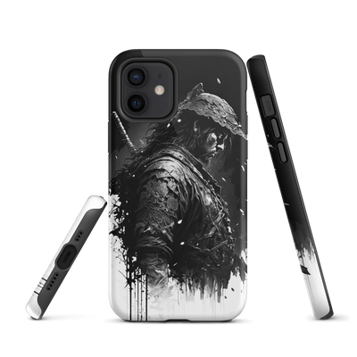 Tough Mobile Case for iPhone® | Samurai 1 Black'n White Japanese Art