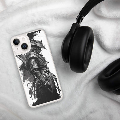 Clear Mobile Case for iPhone® | Samurai 2 Black'n White Japanese Art