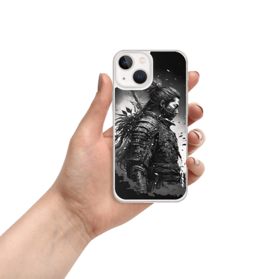Clear Mobile Case for iPhone® | Samurai 5 Black'n White Japanese Art