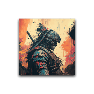 Glossy Metal Print | Samurai