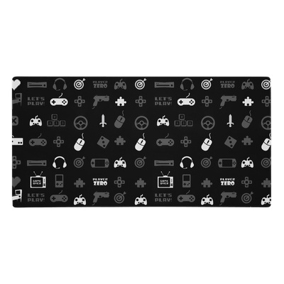 Premium Gaming Mouse Pad | Black'n White Gaming Icon Symbol Patterns